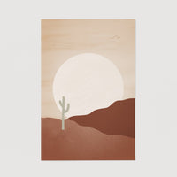Large sunset in desert print