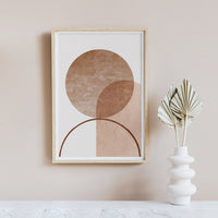 interior gallery wall with neutral tones art print