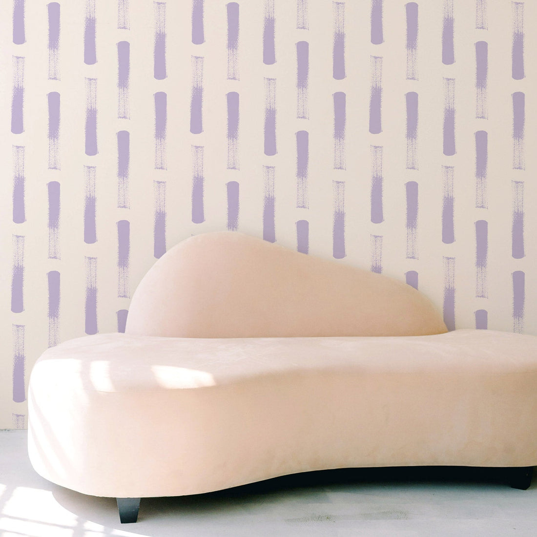 purple stripes wallpaper design for living room