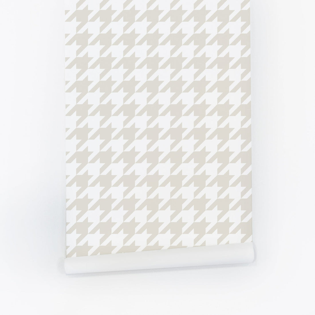 neutral color houndstooth pattern peel and stick wallpaper
