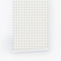 tiny plaid pattern beige removable wallpaper